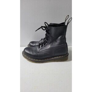 Dr. Martens Pascal Womens Combat Boots 8-Eye Black Leather Size 7